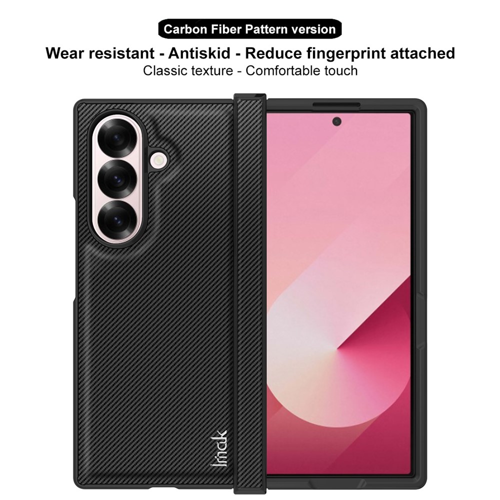 IMAK IMAK Samsung Galaxy Z Fold 7 Skal Kolfiber Textur Svart - Teknikhallen.se