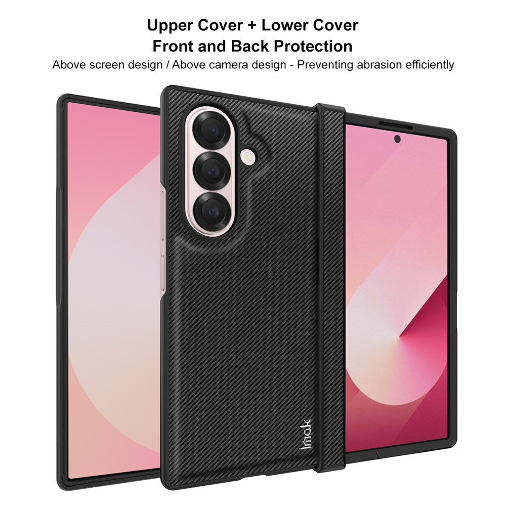 IMAK IMAK Samsung Galaxy Z Fold 7 Skal Kolfiber Textur Svart - Teknikhallen.se