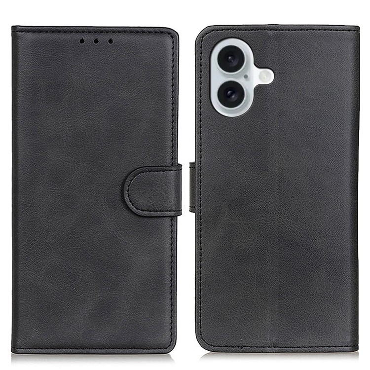  iPhone 17 Plånboksfodral Läder Svart - Teknikhallen.se