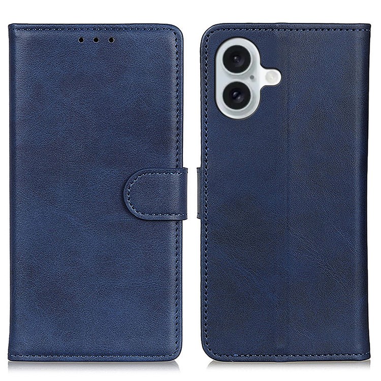  iPhone 17 Plånboksfodral Läder Blå - Teknikhallen.se