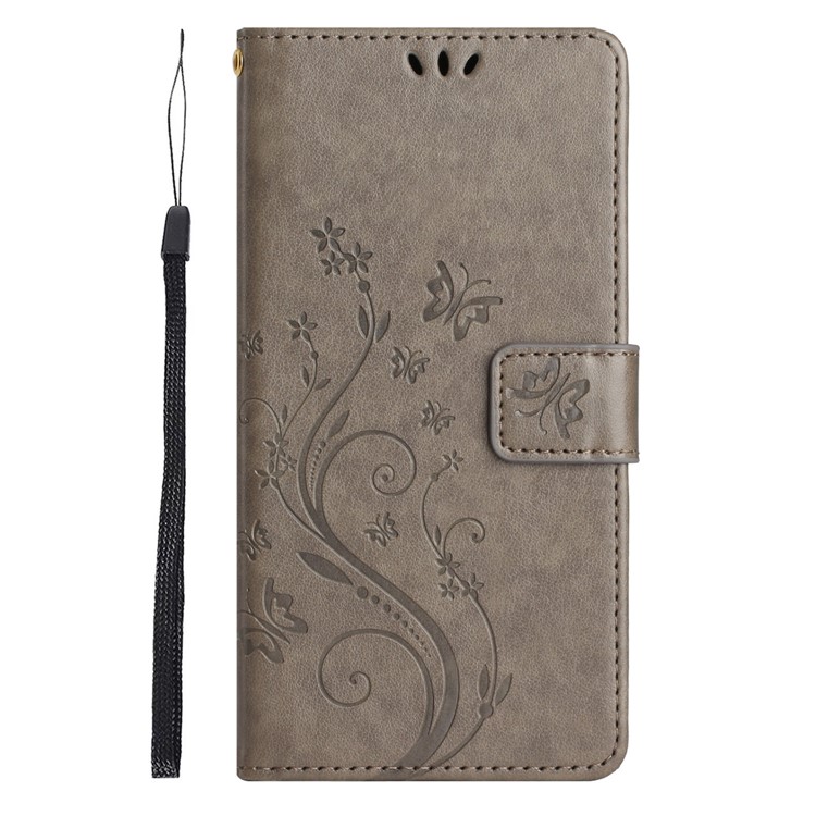  iPhone 17 Fodral Med Blommigt Tryck Grå - Teknikhallen.se
