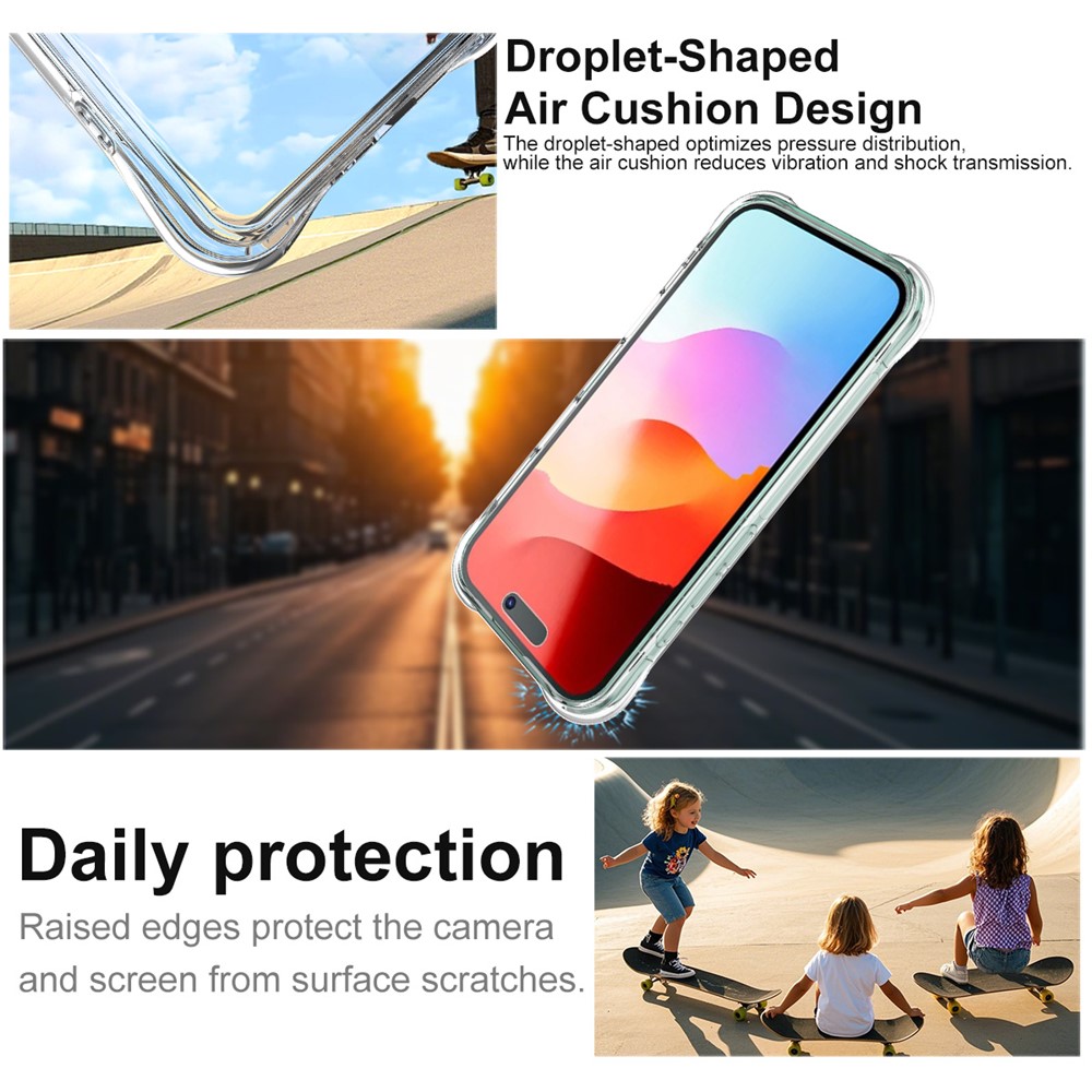 IMAK IMAK iPhone 17 Skal TPU Shockproof Airbag Transparent - Teknikhallen.se