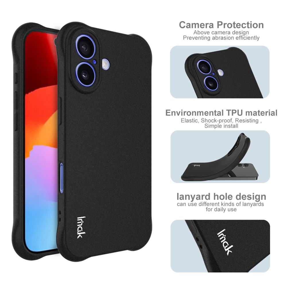 IMAK IMAK iPhone 17 Skal TPU Shockproof Airbag Svart - Teknikhallen.se
