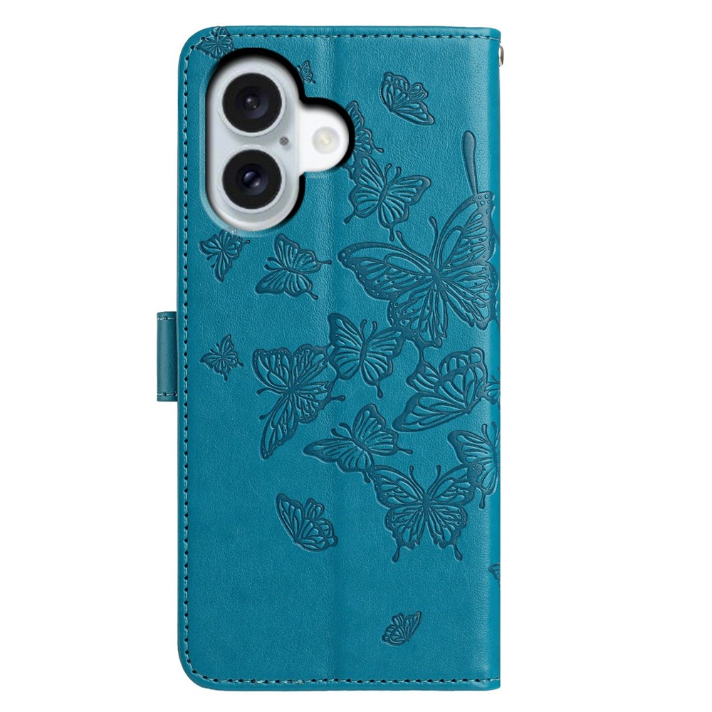  iPhone 17 Fodral Med Fjäril Tryck Blå - Teknikhallen.se
