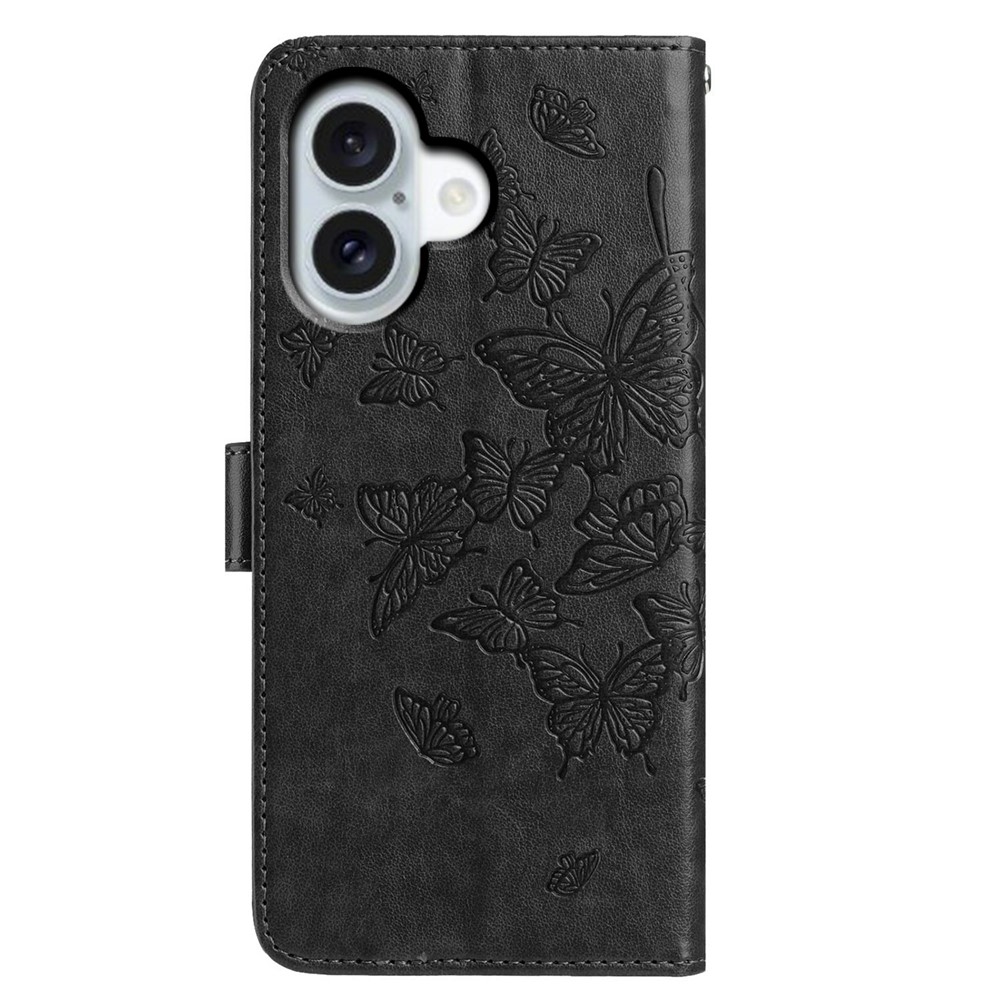  iPhone 17 Fodral Med Fjäril Tryck Svart - Teknikhallen.se