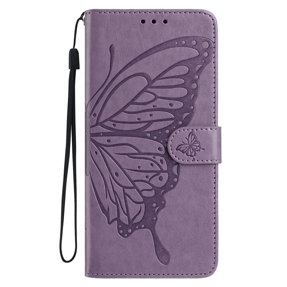  iPhone 17 Fodral Med Fjäril Tryck Lila - Teknikhallen.se