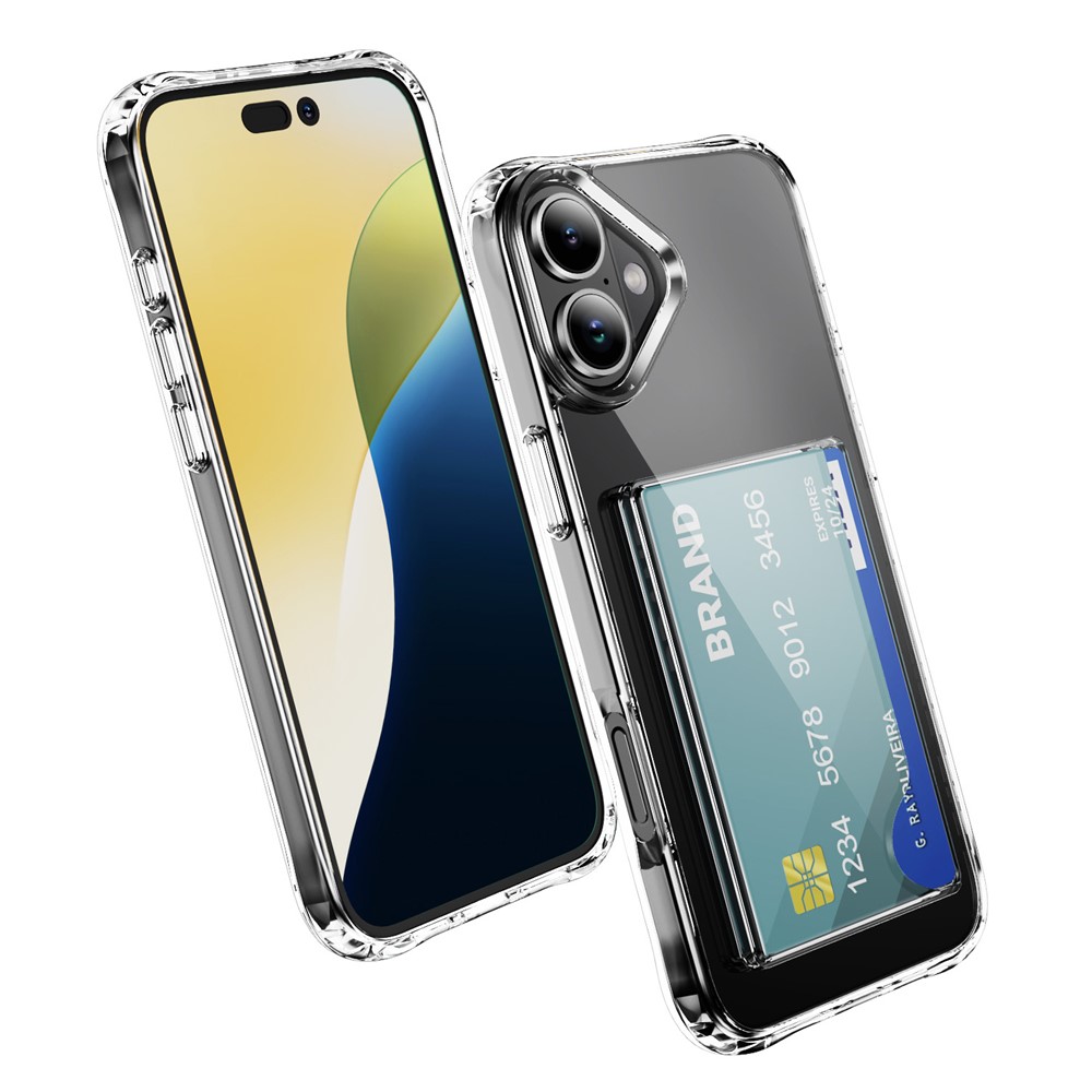  iPhone 17 Skal Med Korthållare Transparent - Teknikhallen.se