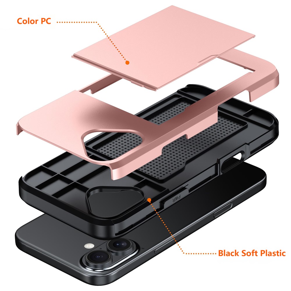  iPhone 17 Skal Hybrid Med Kortfack Militär Grön - Teknikhallen.se