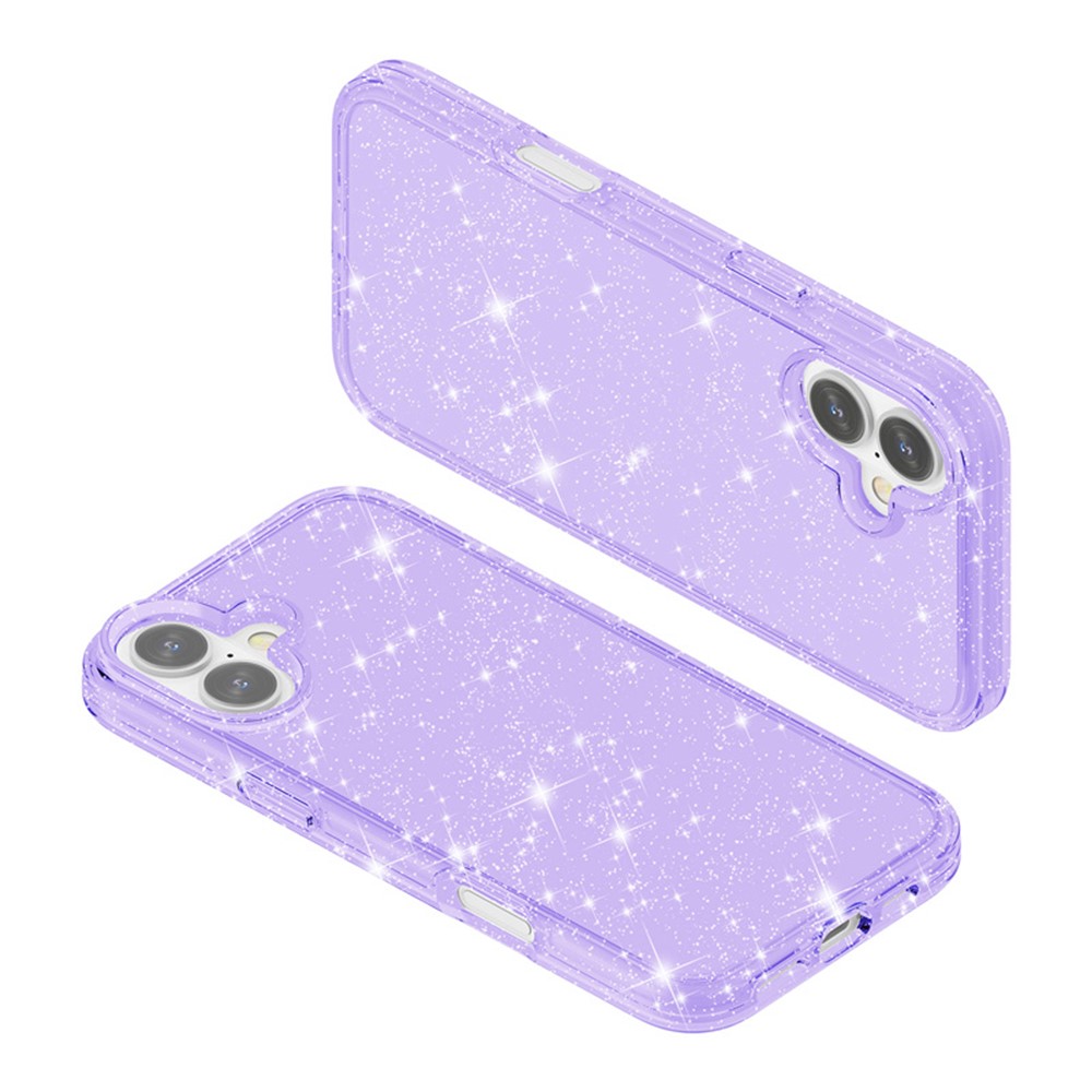  iPhone 17 Skal Hybrid Glitter Lila - Teknikhallen.se