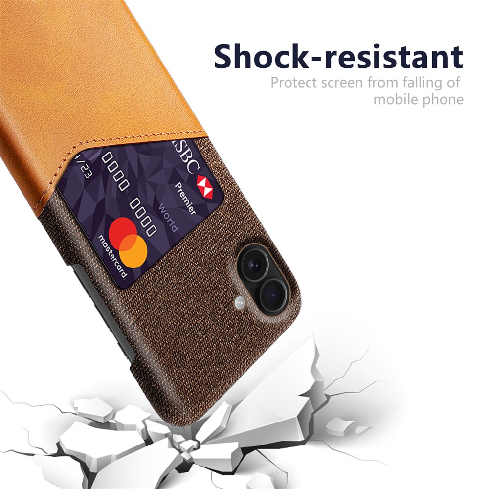  iPhone 17 Skal Med Kortfack Läder Brun - Teknikhallen.se