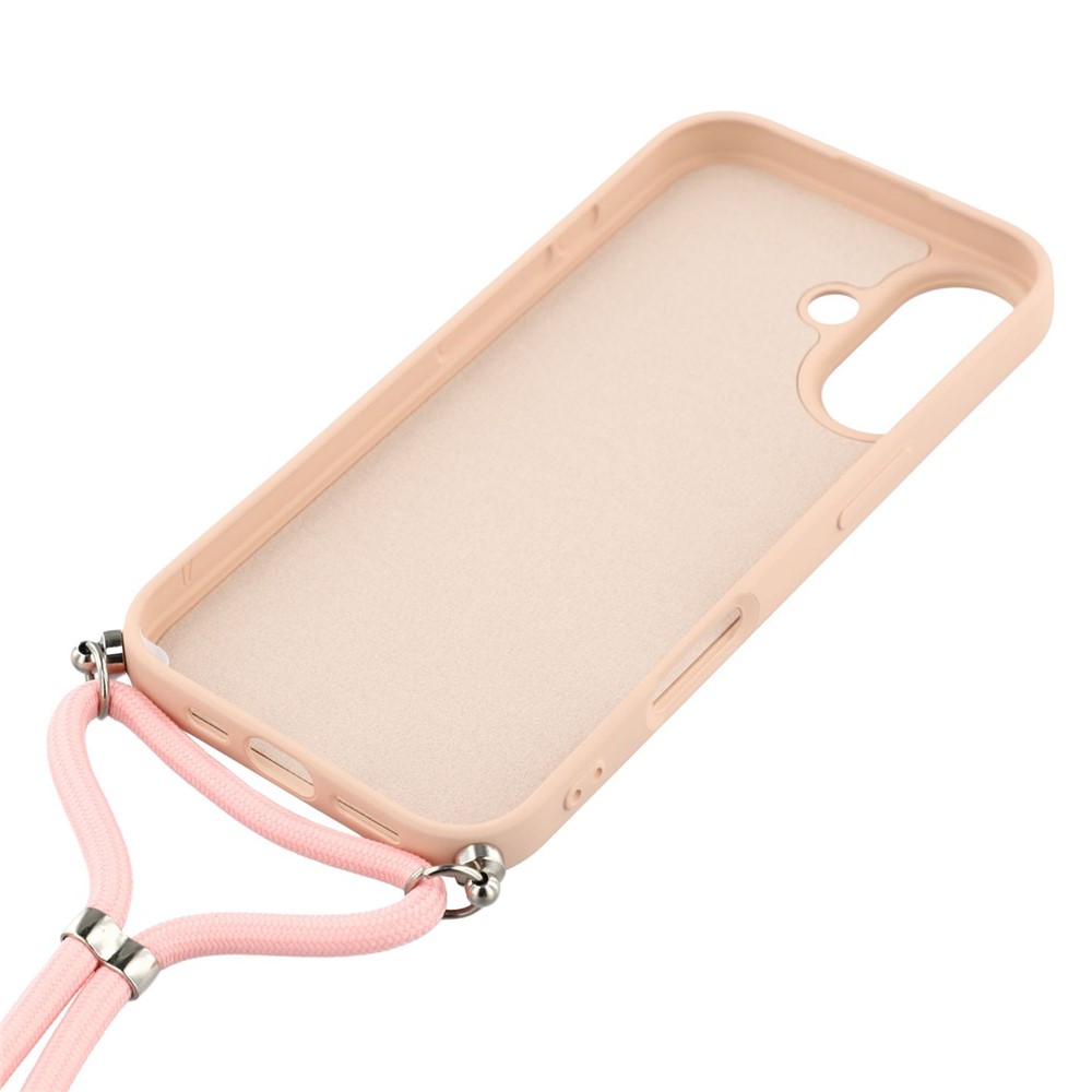  iPhone 17 Skal TPU Med Mobilsnöre Rosa - Teknikhallen.se