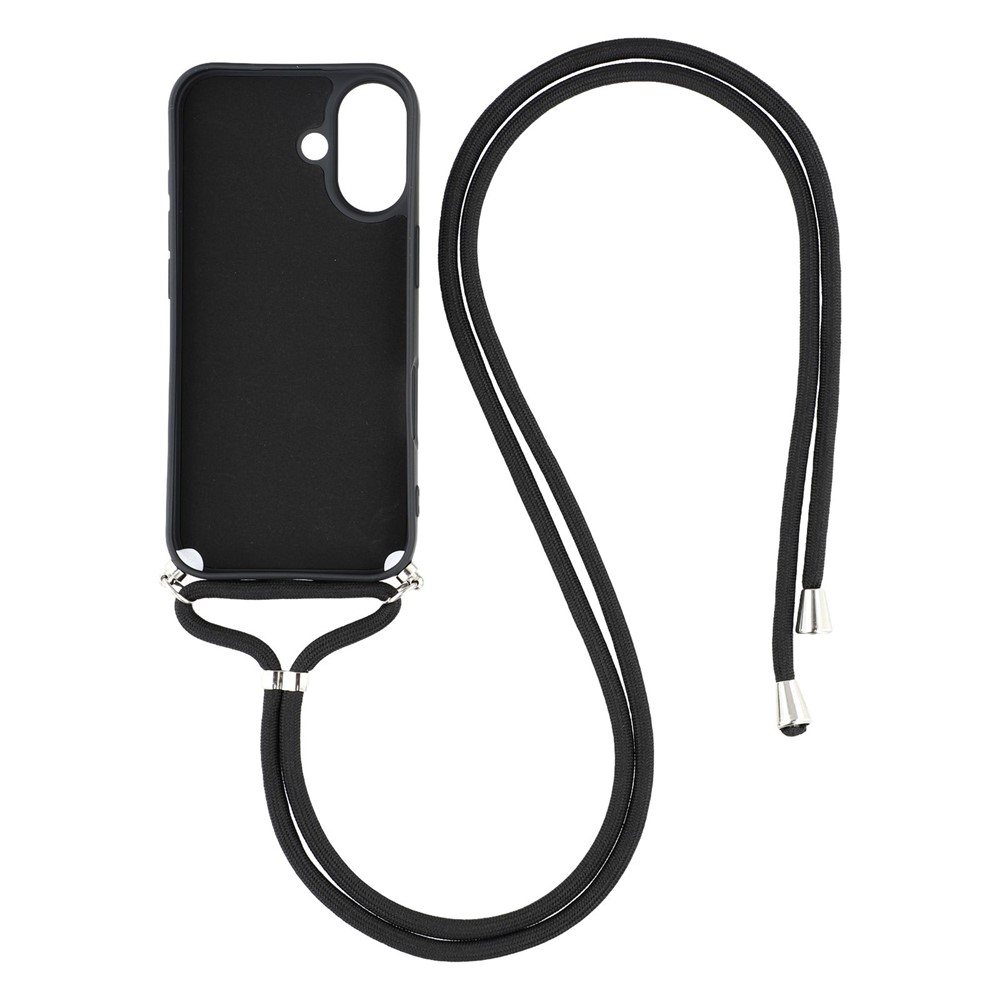  iPhone 17 Skal TPU Med Mobilsnöre Svart - Teknikhallen.se