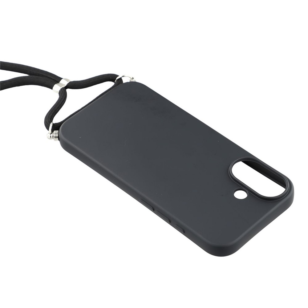  iPhone 17 Skal TPU Med Mobilsnöre Svart - Teknikhallen.se