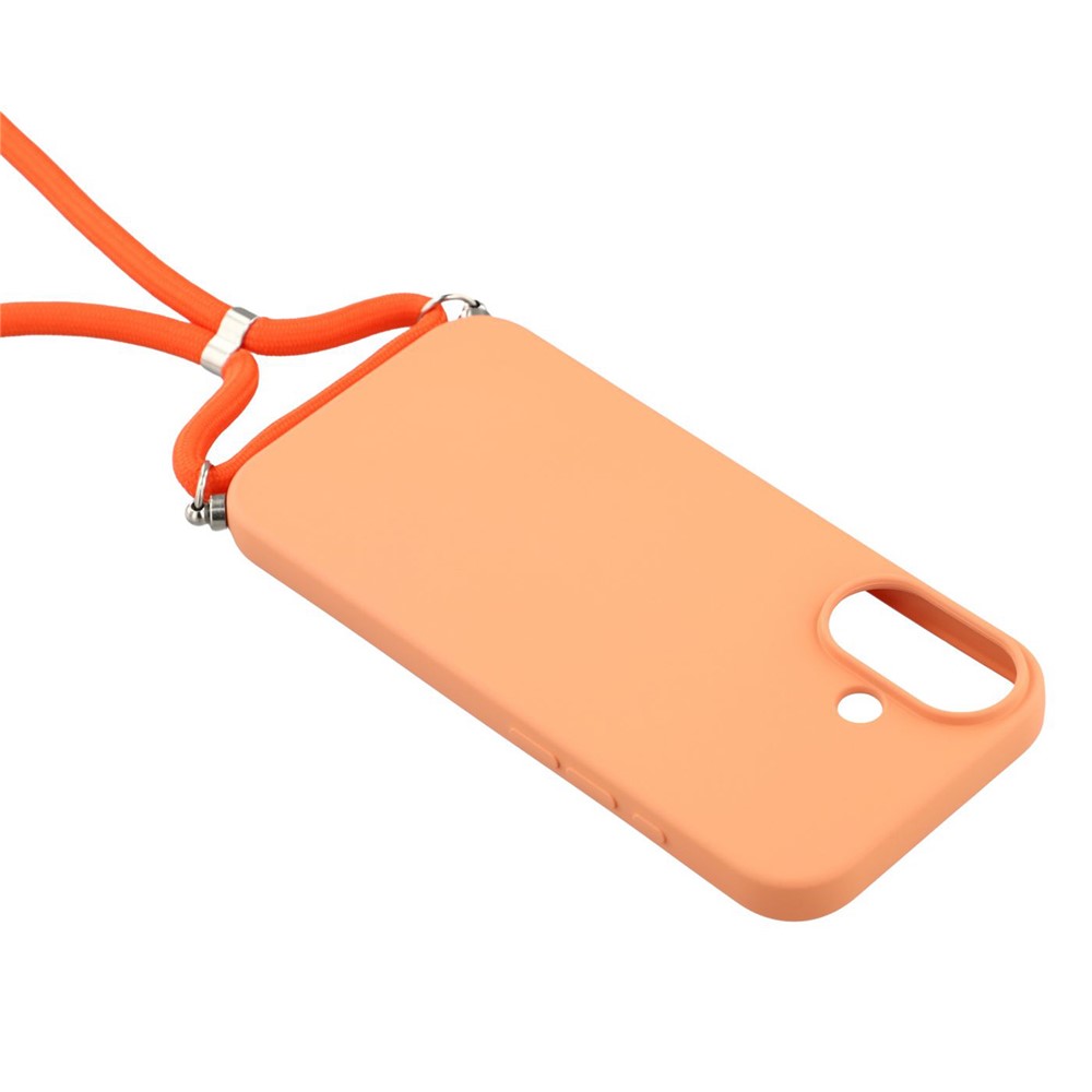  iPhone 17 Skal TPU Med Mobilsnöre Orange - Teknikhallen.se