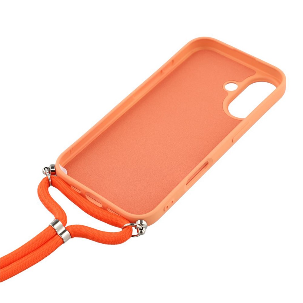  iPhone 17 Skal TPU Med Mobilsnöre Orange - Teknikhallen.se