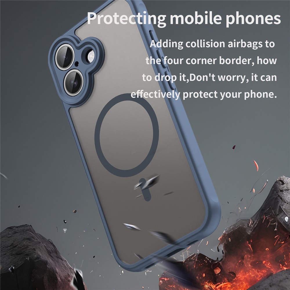  iPhone 17 Skal MagSafe Hybrid Blå - Teknikhallen.se