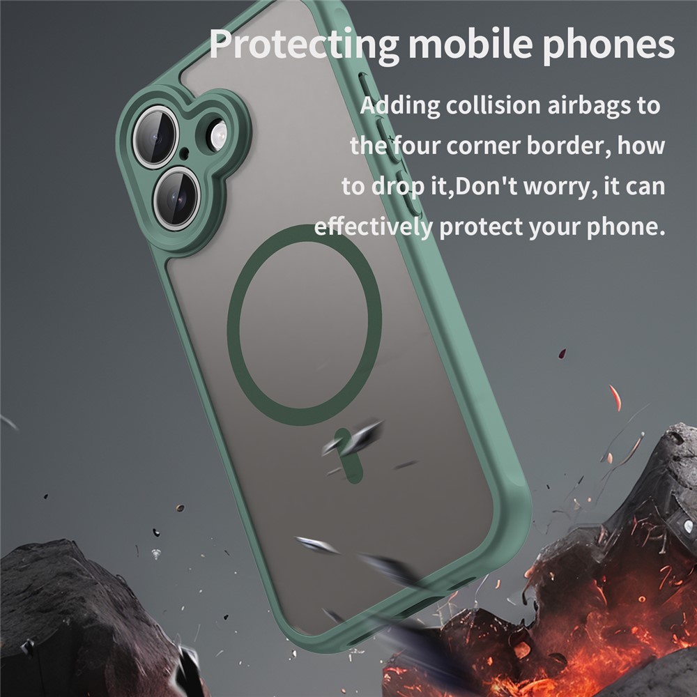  iPhone 17 Skal MagSafe Hybrid Grön - Teknikhallen.se