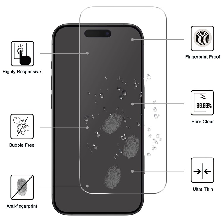  iPhone 17 Skärmskydd / Linsskydd Härdat Glas - Teknikhallen.se