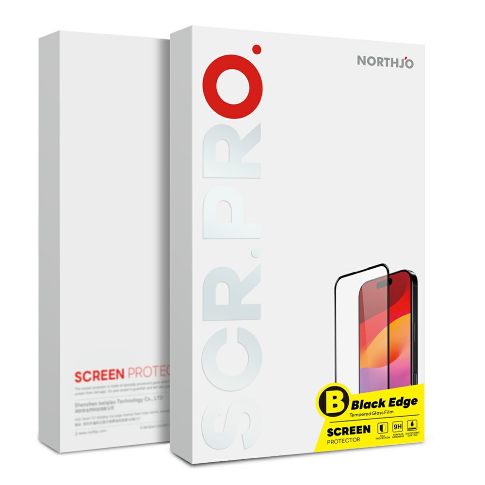NORTHJO NORTHJO iPhone 17 2-PACK Skärmskydd Heltäckande Härdat Glas - Teknikhallen.se