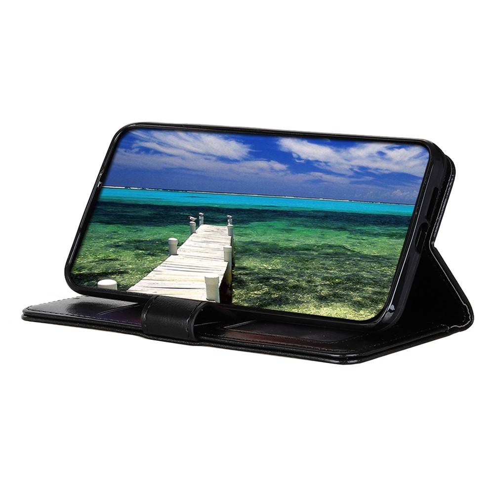  Google Pixel 10/10 Pro / 9/9 Pro Fodral Crazy Horse Läder Svart - Teknikhallen.se