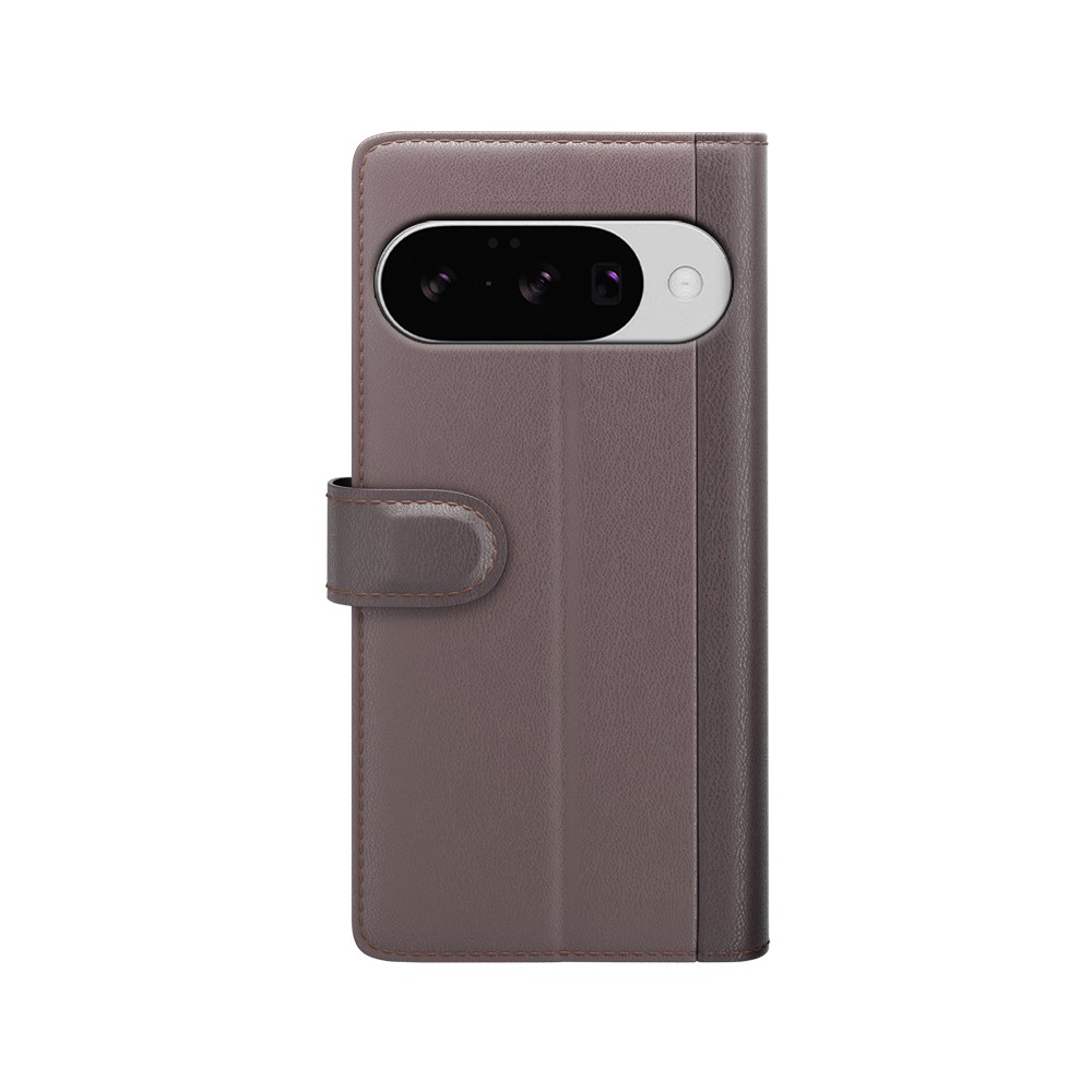  Google Pixel 10 Fodral Premium Äkta Läder Brun - Teknikhallen.se