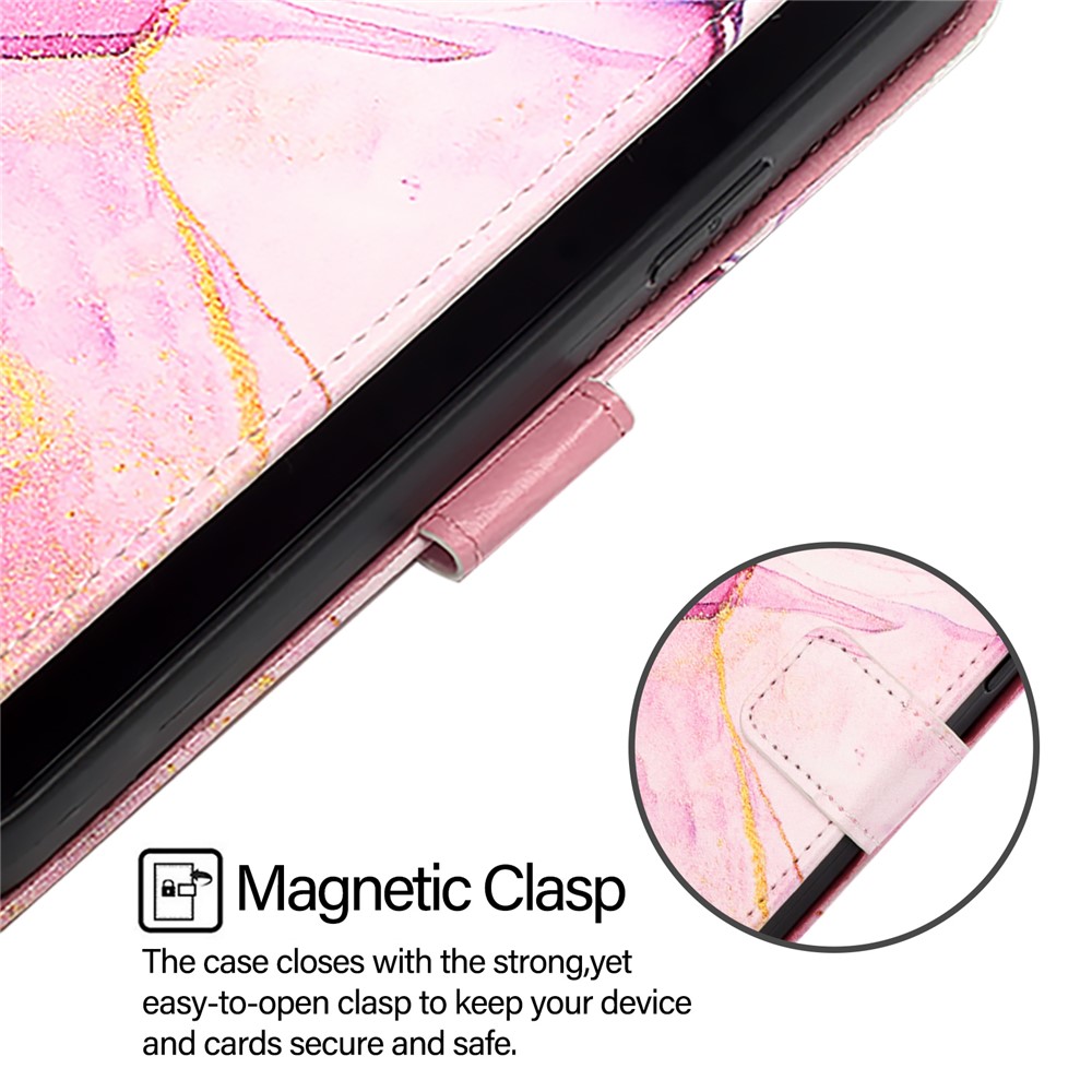  Google Pixel 10 / 10 Pro Fodral Marmor Rosa / Lila - Teknikhallen.se