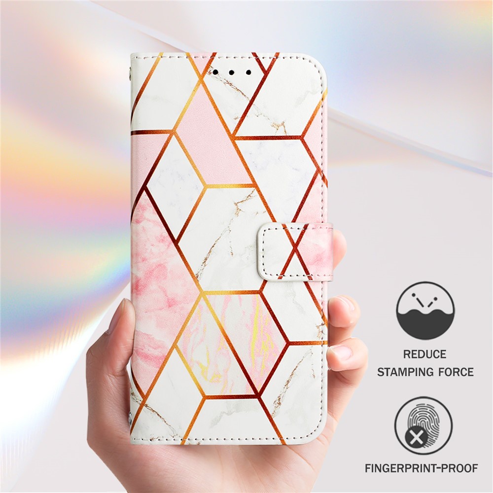  Google Pixel 10 / 10 Pro Fodral Marmor Rosa / Vit - Teknikhallen.se
