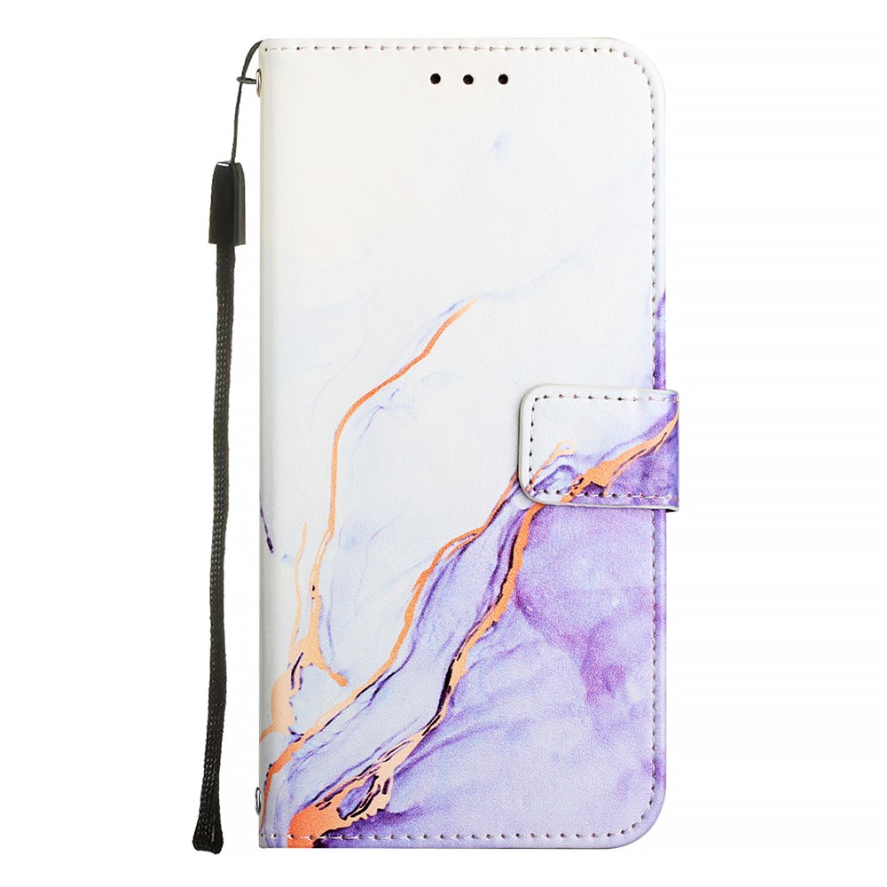  Google Pixel 10 / 10 Pro Fodral Marmor Vit / Lila - Teknikhallen.se