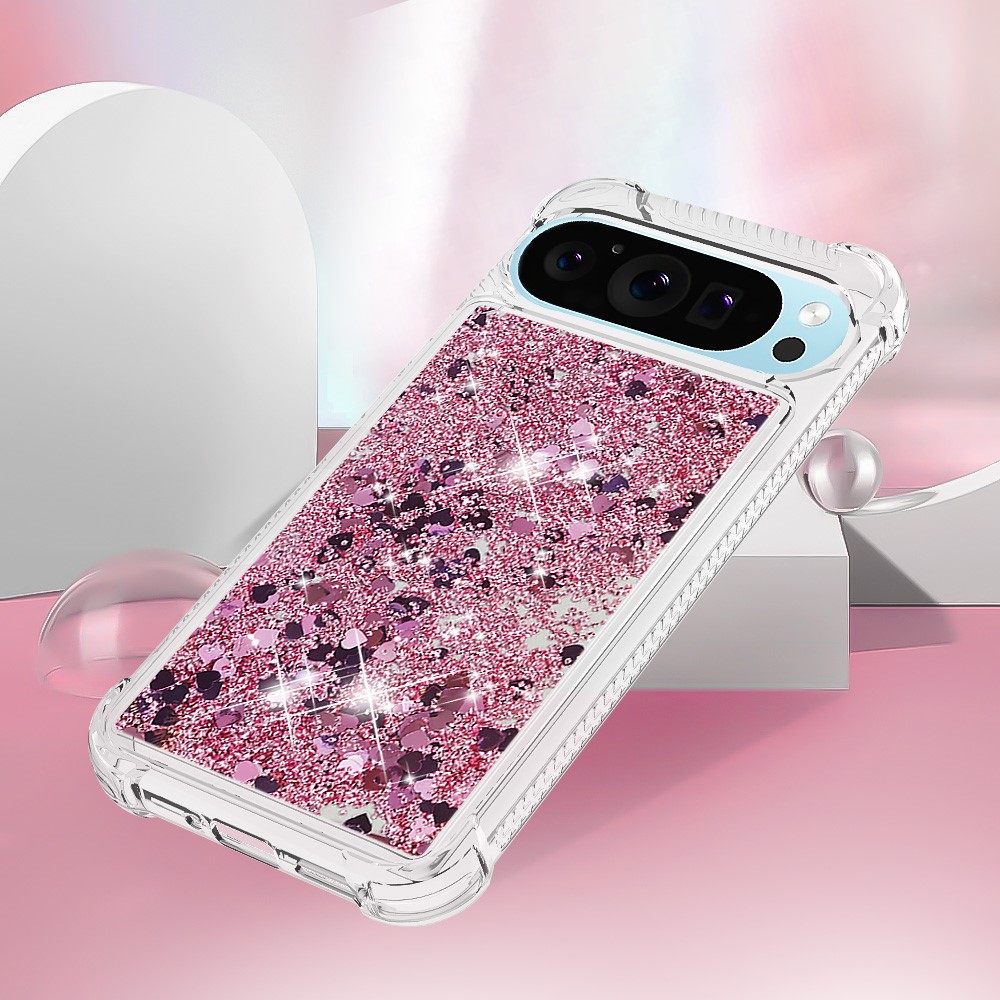  Google Pixel 10 / 10 Pro Skal Glitter Quicksand Roséguld - Teknikhallen.se
