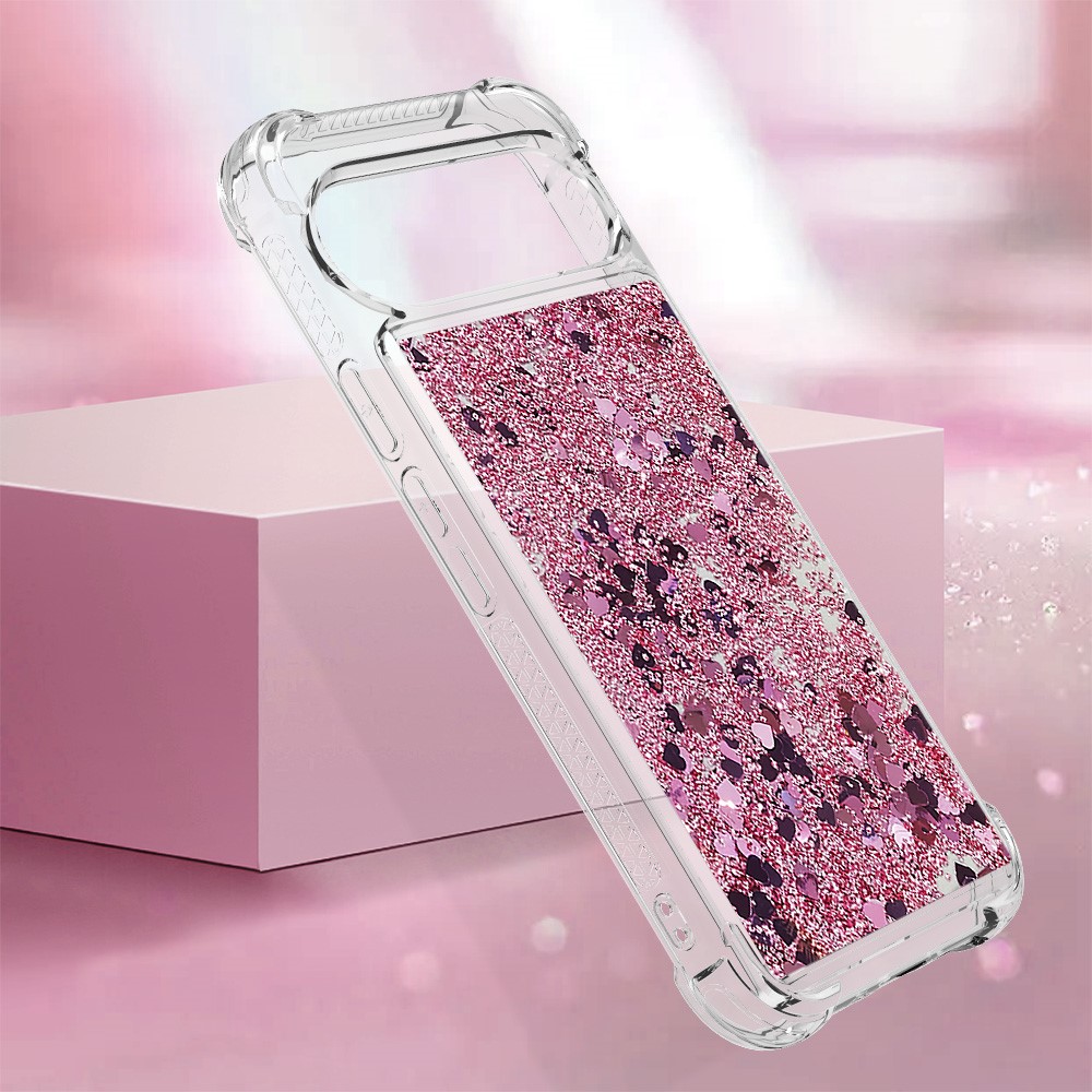  Google Pixel 10 / 10 Pro Skal Glitter Quicksand Roséguld - Teknikhallen.se