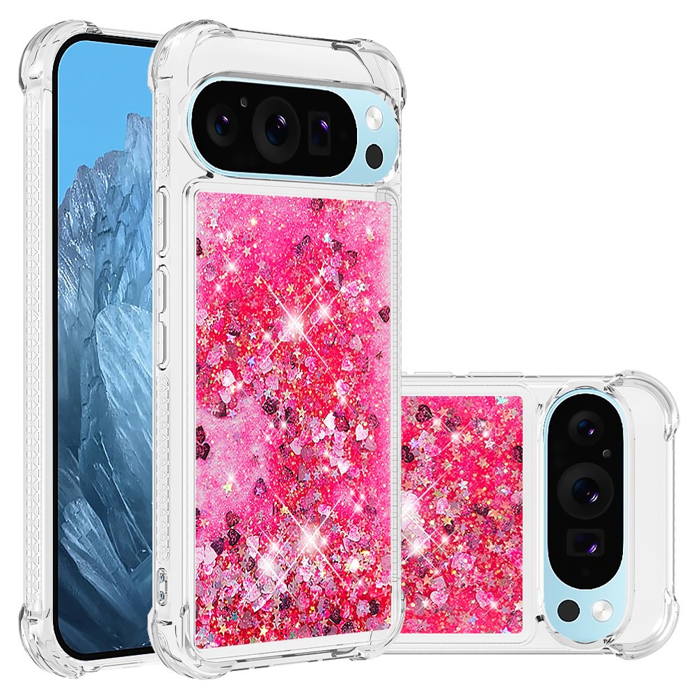  Google Pixel 10 / 10 Pro Skal Glitter Quicksand Rosa - Teknikhallen.se