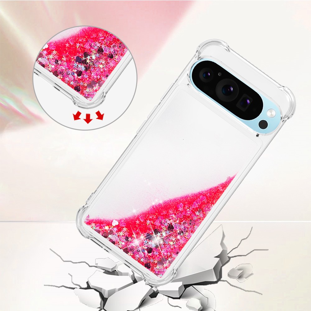  Google Pixel 10 / 10 Pro Skal Glitter Quicksand Rosa - Teknikhallen.se