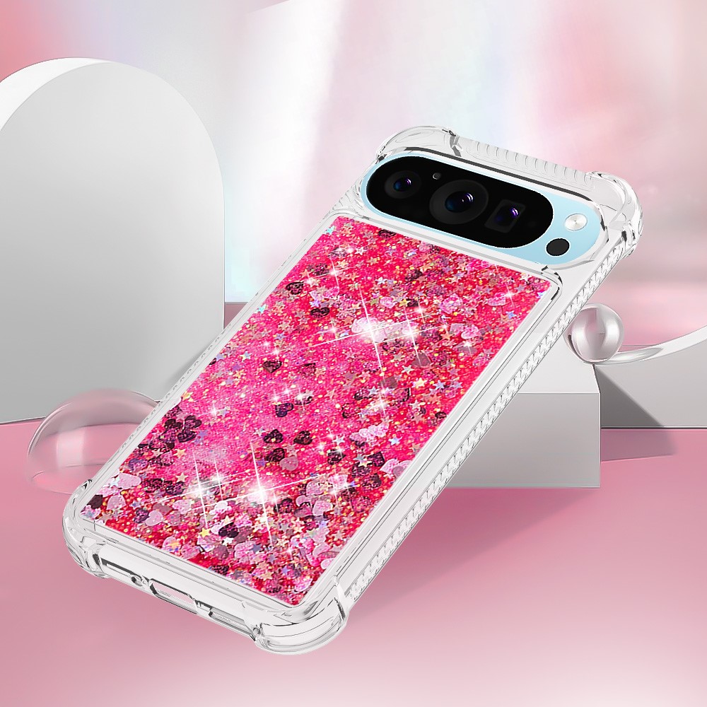  Google Pixel 10 / 10 Pro Skal Glitter Quicksand Rosa - Teknikhallen.se