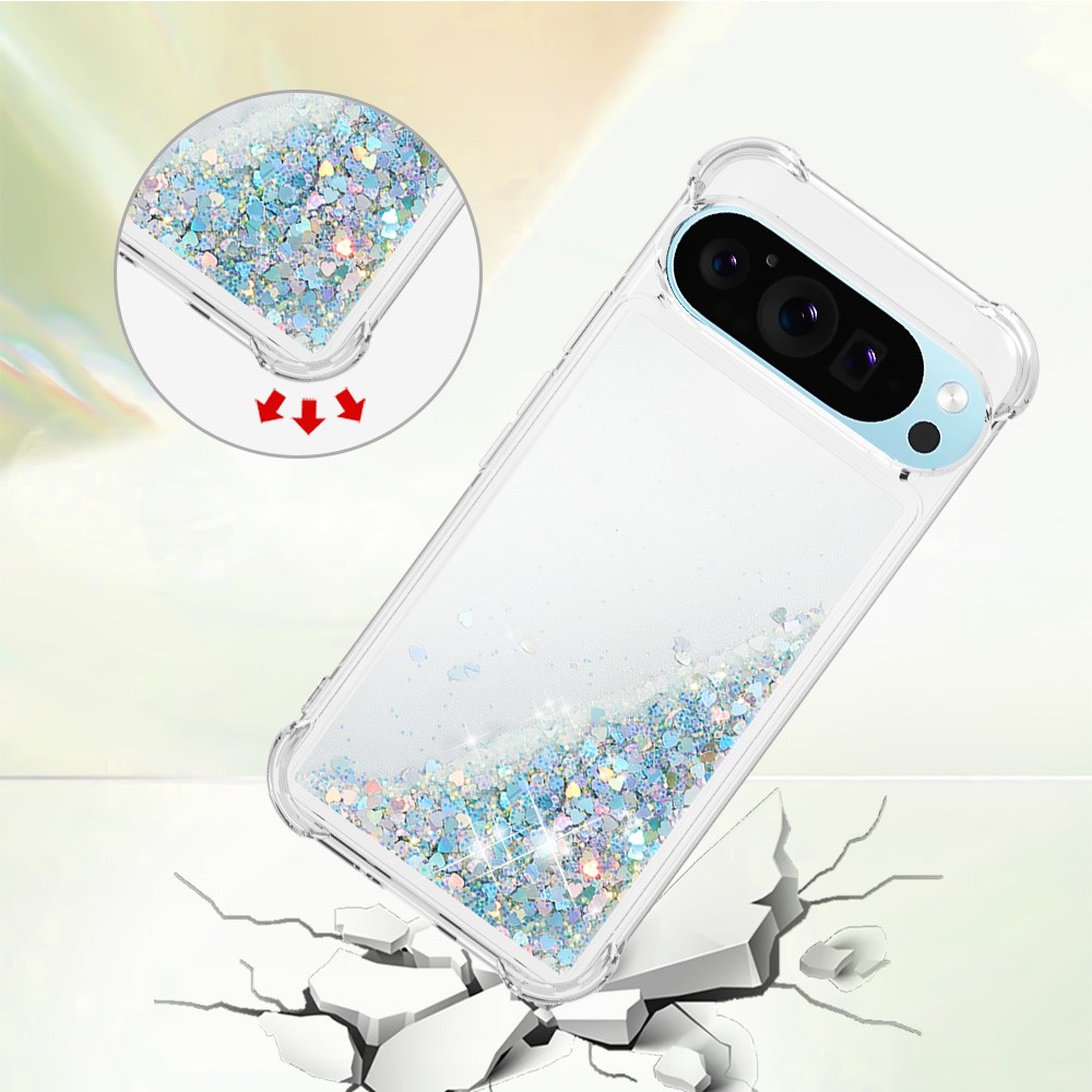  Google Pixel 10 / 10 Pro Skal Glitter Quicksand Silver - Teknikhallen.se