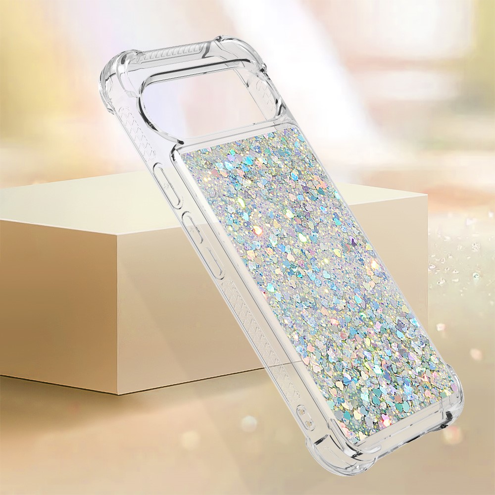  Google Pixel 10 / 10 Pro Skal Glitter Quicksand Silver - Teknikhallen.se