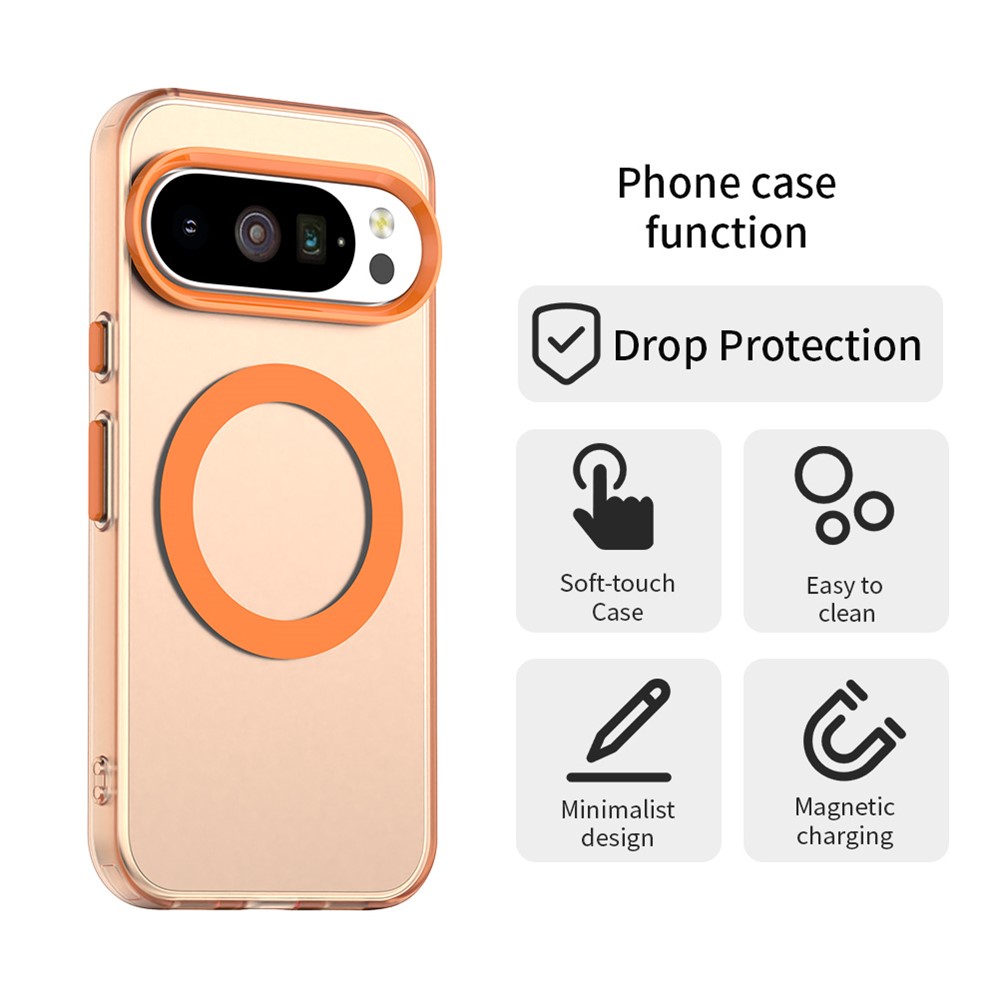  Google Pixel 10 / 10 Pro Skal MagSafe Hybrid Orange - Teknikhallen.se