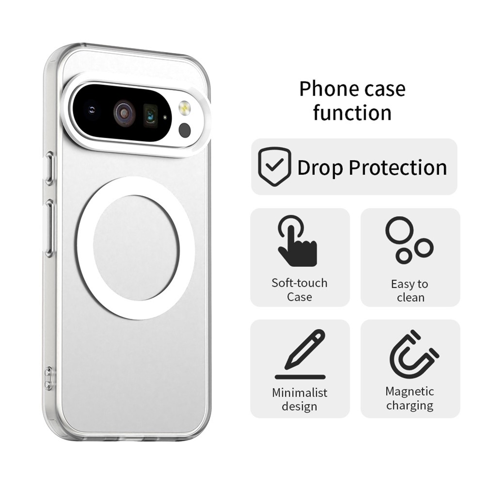  Google Pixel 10 / 10 Pro Skal MagSafe Hybrid Transparent - Teknikhallen.se