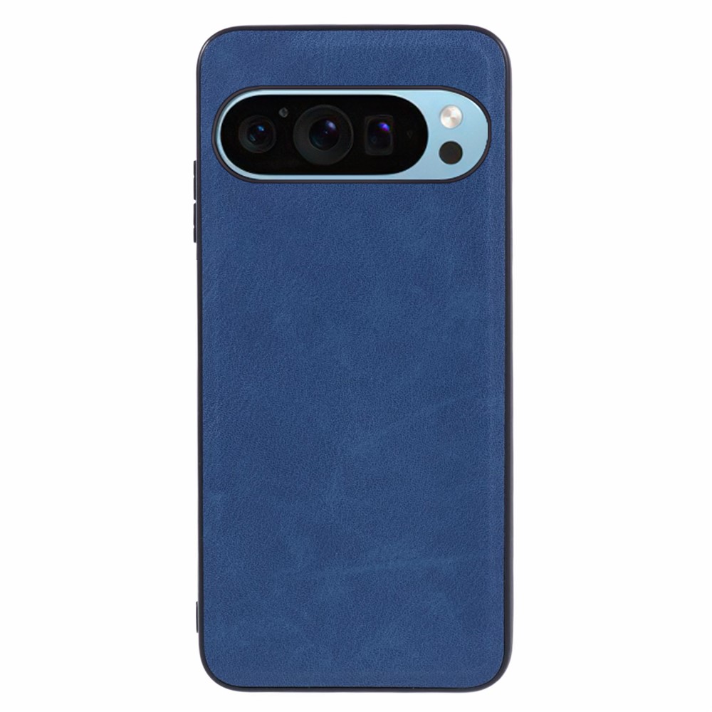  Google Pixel 10 / 10 Pro Skal Retro Läder Blå - Teknikhallen.se