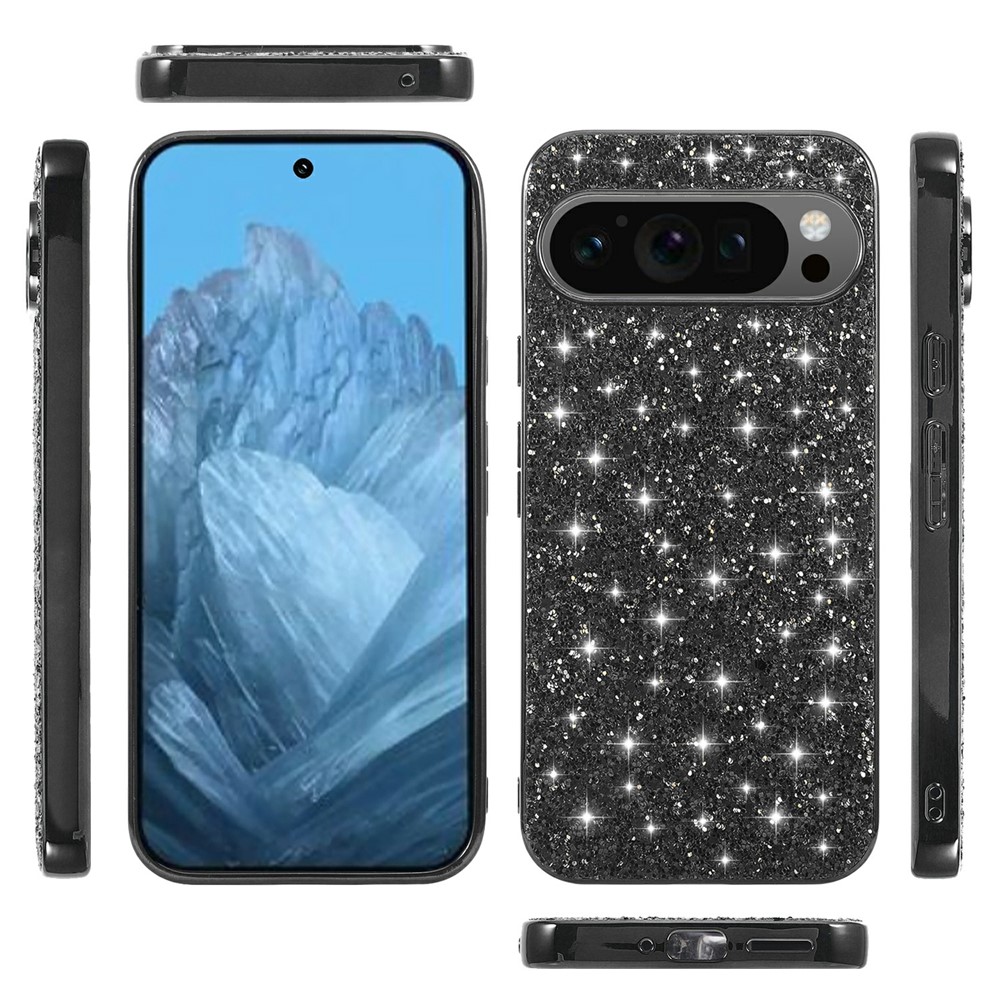  Google Pixel 10 / 10 Pro Skal Glitter Hybrid Roséguld - Teknikhallen.se