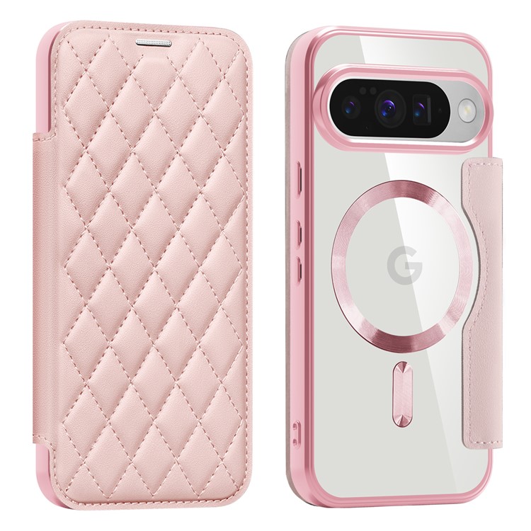  Google Pixel 10 / 10 Pro Fodral MagSafe Rhombus Rosa - Teknikhallen.se