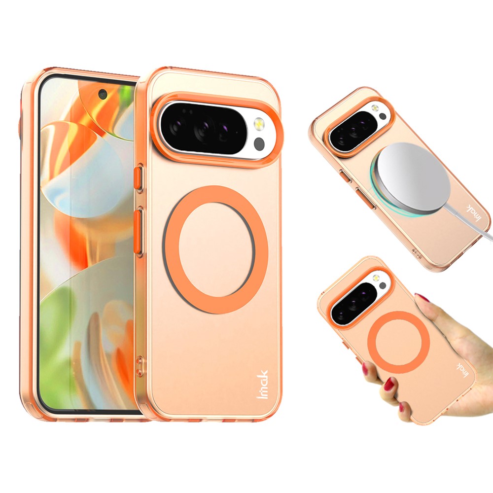 IMAK IMAK Google Pixel 10/10 Pro Skal MagSafe Anti Drop Orange - Teknikhallen.se