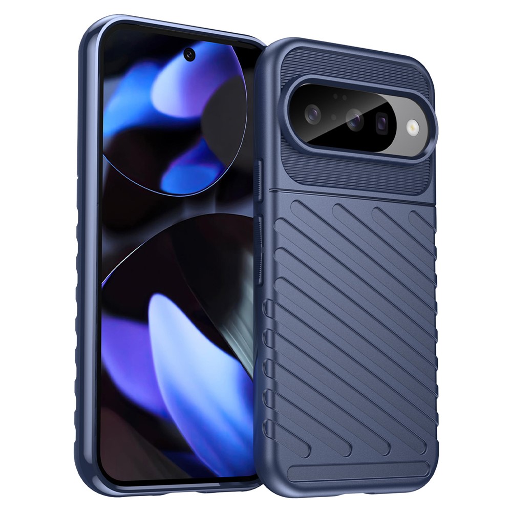  Google Pixel 10 / 10 Pro Skal Twill Textur Blå - Teknikhallen.se