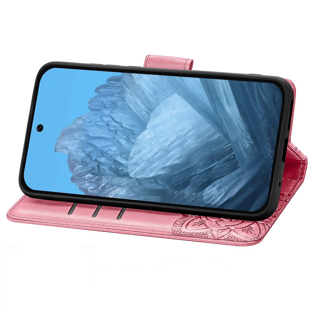  Google Pixel 10/10 Pro Fodral Med Fjäril Tryck Rosa - Teknikhallen.se