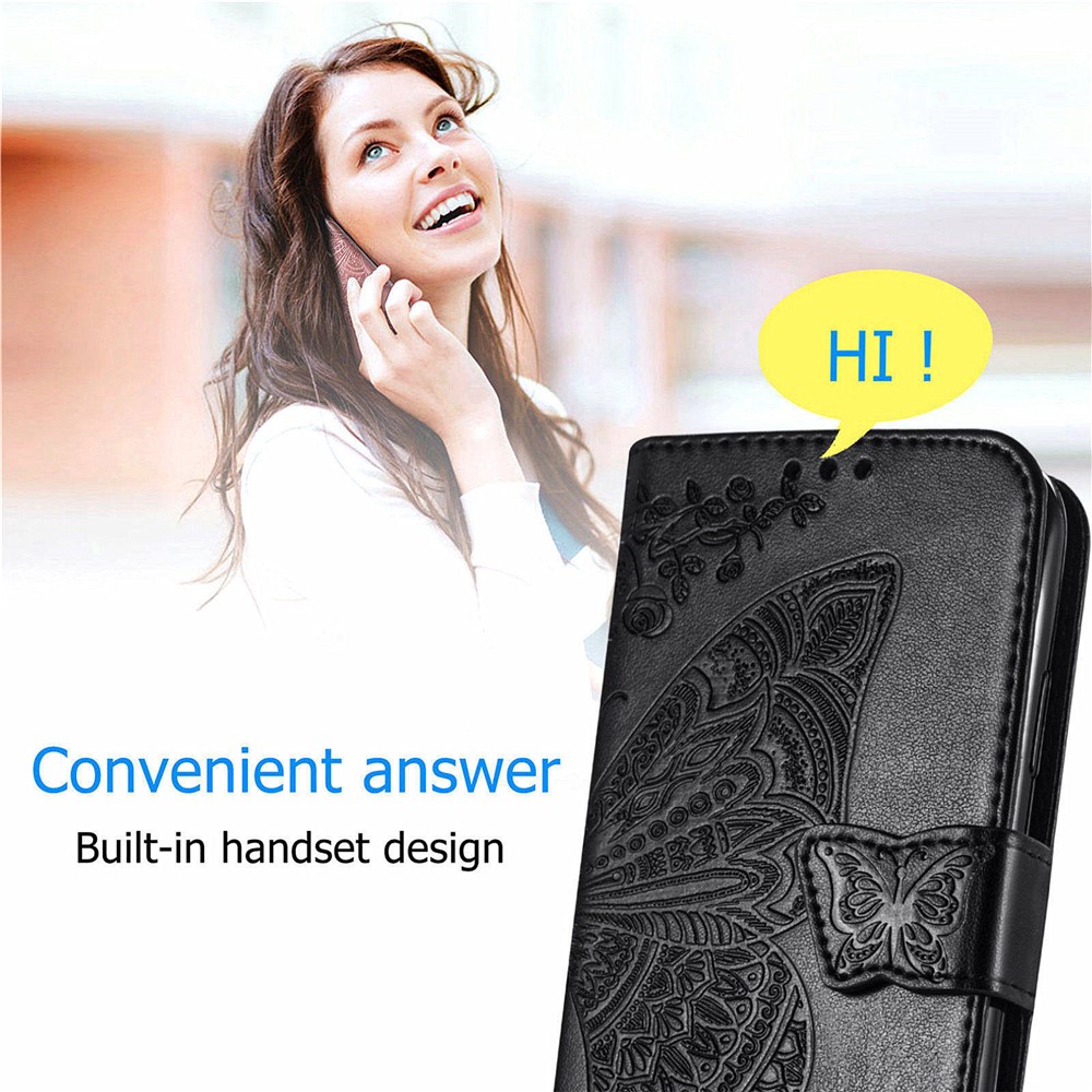  Google Pixel 10/10 Pro Fodral Med Fjäril Tryck Svart - Teknikhallen.se