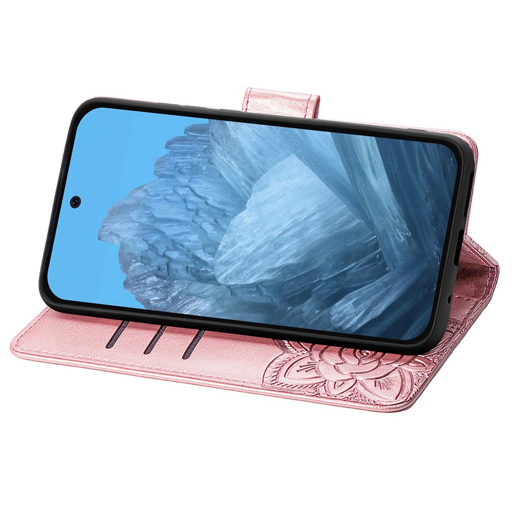  Google Pixel 10/10 Pro Fodral Med Fjäril Tryck Roséguld - Teknikhallen.se