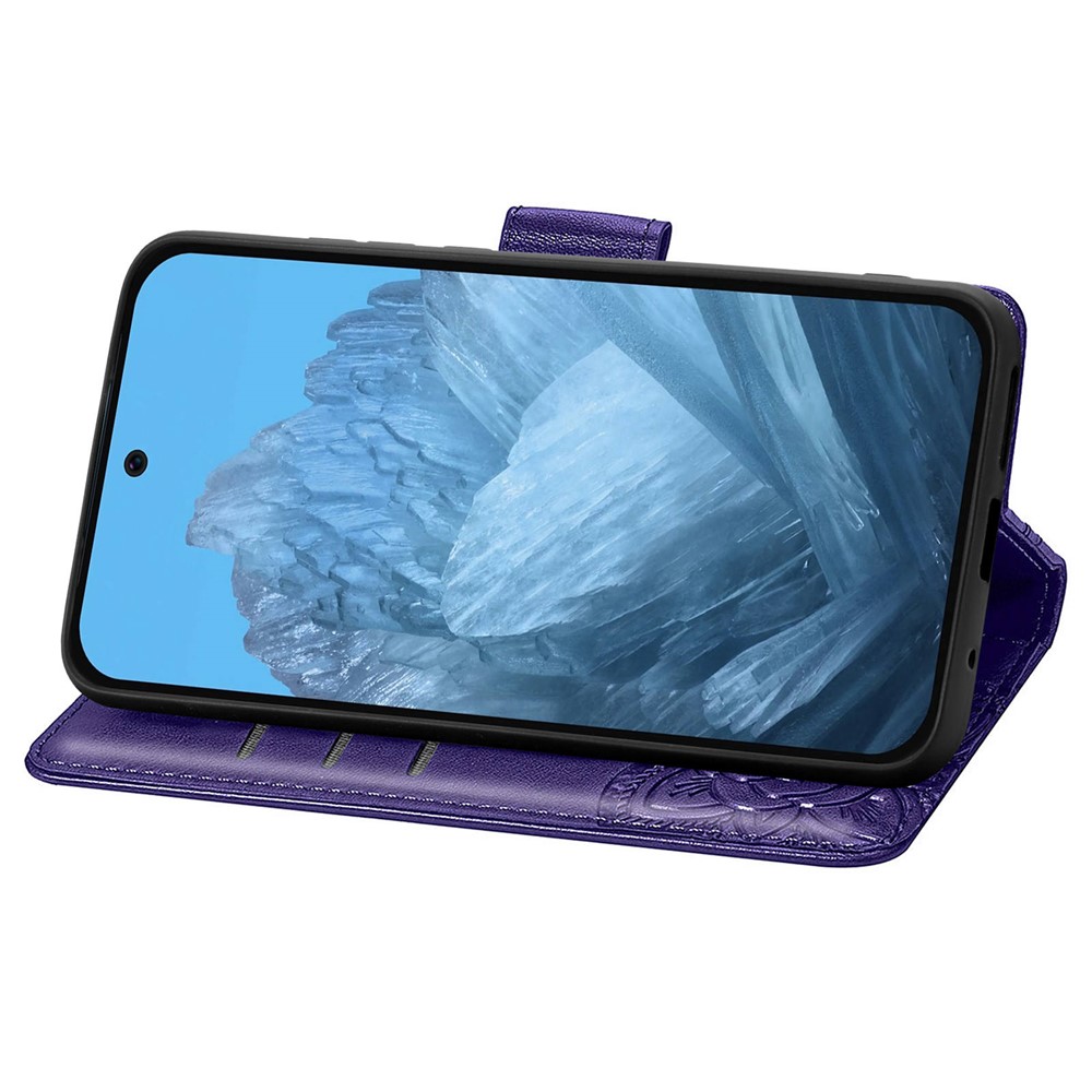  Google Pixel 10/10 Pro Fodral Med Fjäril Tryck Lila - Teknikhallen.se