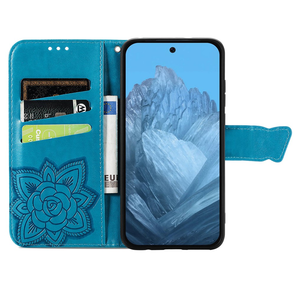  Google Pixel 10/10 Pro Fodral Med Fjäril Tryck Blå - Teknikhallen.se