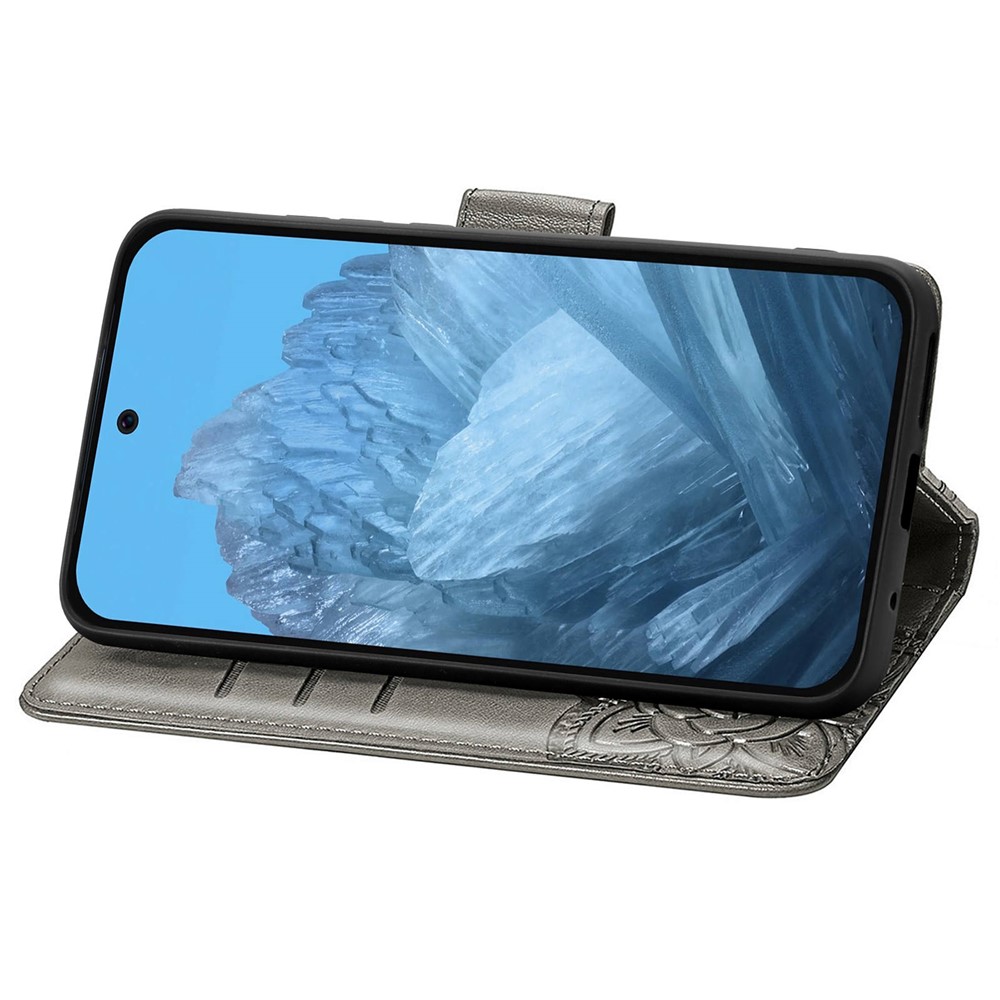  Google Pixel 10/10 Pro Fodral Med Fjäril Tryck Grå - Teknikhallen.se