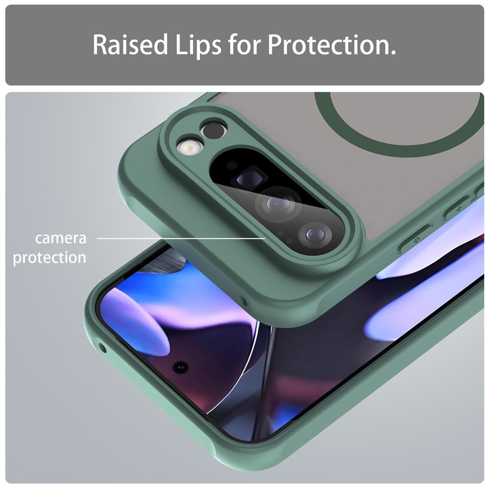  Google Pixel 10 Pro XL Skal MagSafe Hybrid Grön - Teknikhallen.se