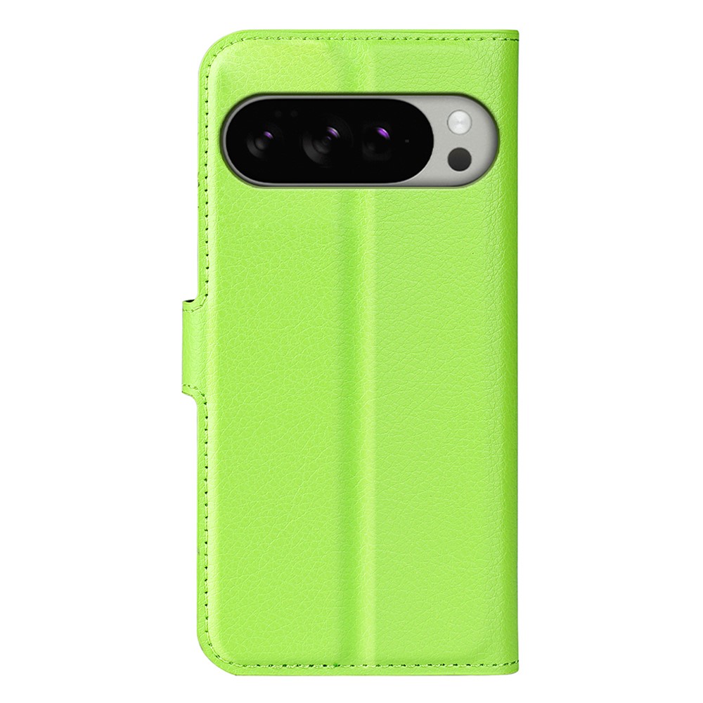  Google Pixel 10 Pro XL Fodral Litchi Läder Grön - Teknikhallen.se